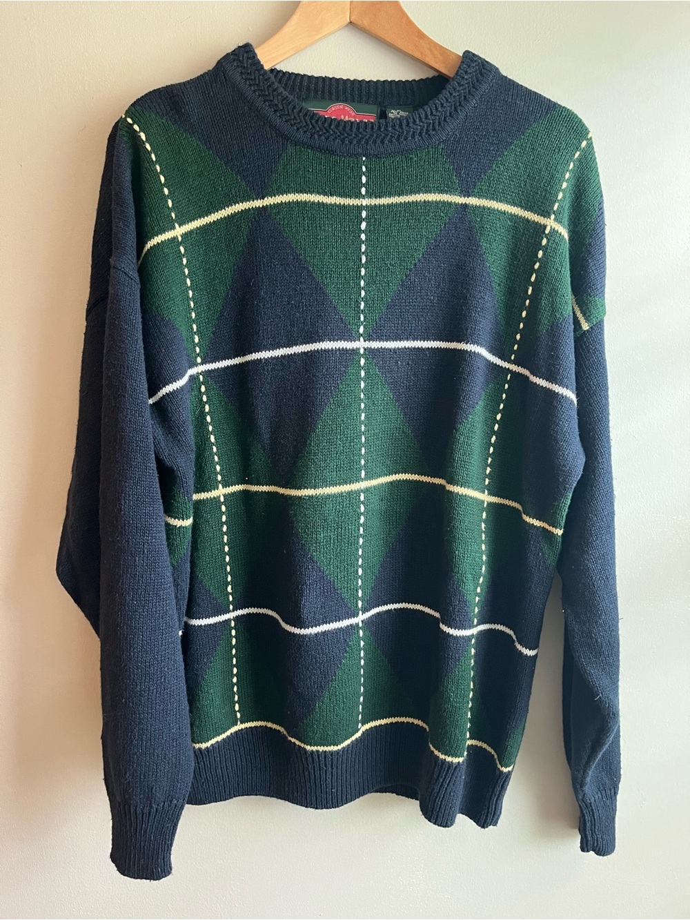 90s preppy argyle sweater